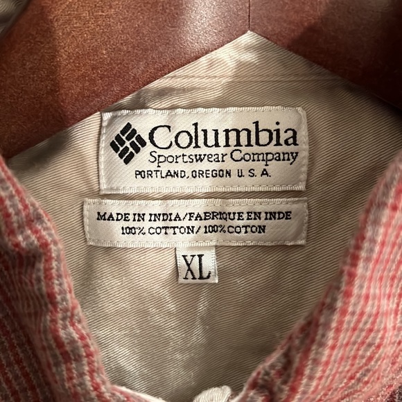 Columbia men’s long sleeve button up shirt. Red - Picture 2 of 2